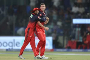 Hazlewood and Bhuvneshwar Demolish Delhi Capitals in Six Overs as RCB Close Gap at Top Royal Challengers Bengaluru